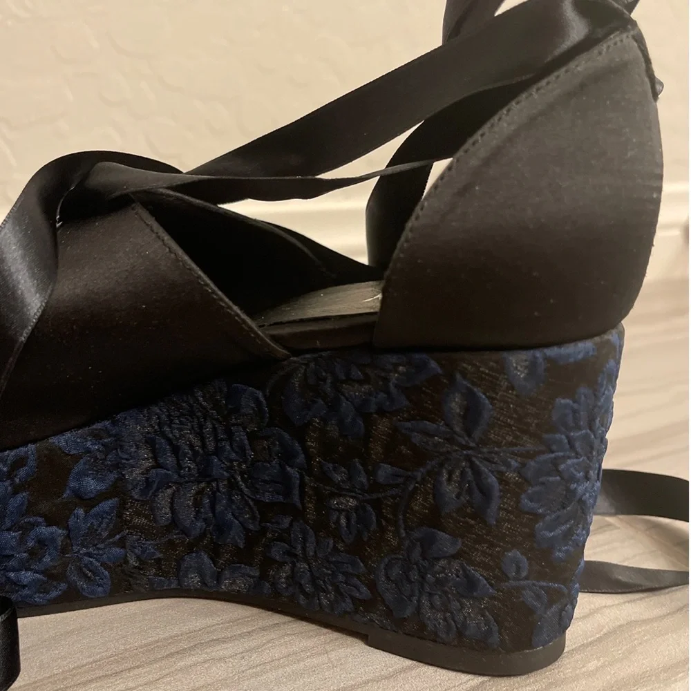 Renvy Satin Lace Up Platforms - Picture 8 of 10